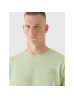 Pánske tričko s nadrozmernou potlačou a dlhým rukávom 4F 4FRAW24TLONM502-44S