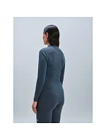 Cyklistické tričko POC W's Layer Merino Mock Neck Jersey, sivé