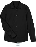 NEOBLU Balthazar Dámska blúzka s dlhým rukávom 24.3199 deep black NEOBLU Balthazar Dámska blúzka s dlhým rukávom 24.3199 deep black