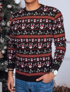 Pánsky vianočný sveter čierny FashionStreet WX2162