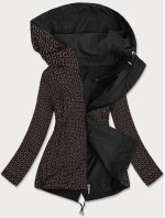 Čierno-hnedá dámska obojstranná bunda (W507)