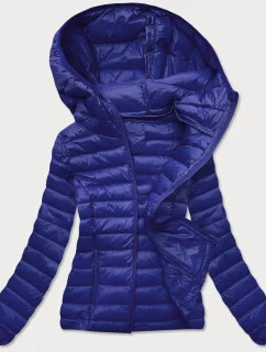 Tmavo modrá prešívaná dámska bunda (20313)