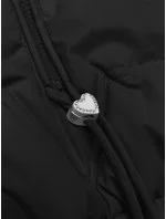 Čierna prešívaná bunda s odnímateľnou kapucňou Miss TiTi (2482) Čierna prešívaná bunda s odnímateľnou kapucňou Miss TiTi (2482)