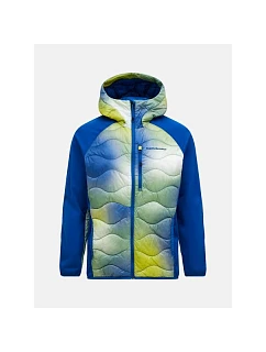 Pánska péřová bunda PEAK PERFORMANCE M Helium Aop Down Hybrid Hood, farba: viacfarebná