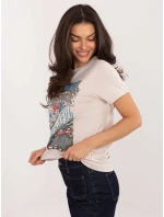 Tričko D12048M02556K light beige