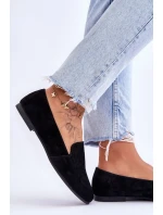 Semišové pohodlné mokasíny Black Giovana