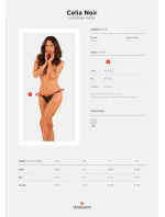 Rozkošné tangá otvorené Celia Noir crotchless thong - Obsessive Rozkošné tangá otvorené Celia Noir crotchless thong - Obsessive