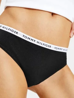 3PACK DÁMSKE NOHAVICE TOMMY HILFIGER ČIERNE (UW0UW02829 0R7)