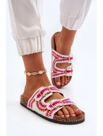 Damskie Klapki Na Korkowej Podeszwie Białe Fannea