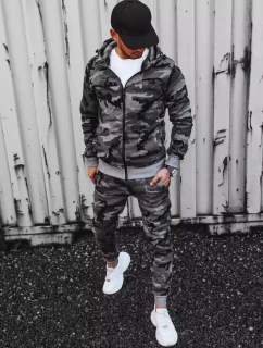 Pánske tmavosivé tepláky moro FashionStreet AX0623