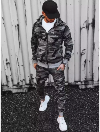 Pánske tmavosivé tepláky moro FashionStreet AX0623