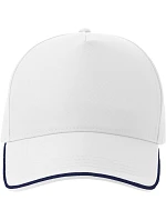 Atlantis Headwear Recy Five Piping – 5-panelová sendvičová čiapka 33.0282 biela/námornícka modrá Atlantis Headwear Recy Five Piping – 5-panelová sendvičová čiapka 33.0282 biela/námornícka modrá