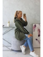 Zateplená bunda s viazaním v páse khaki farby Zateplená bunda s viazaním v páse khaki farby