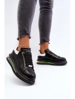 Sneakersy Damskie Skórzane GOE NN2N4030 Czarne