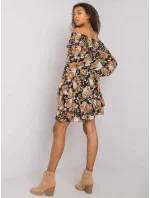 Šaty DHJ SK 15015 2.73P čierna a béžová