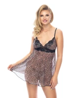 Košieľka Yamila II (Babydoll leopard) + tangá ZADARMO! - Irall Košieľka Yamila II (Babydoll leopard) + tangá ZADARMO! - Irall