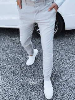 Svetlošedé pánske nohavice FashionStreet UX4382