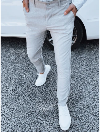 Svetlošedé pánske nohavice FashionStreet UX4382