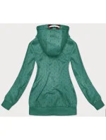 Dámska tyrkysová mikina na zips so sťahovacou šnúrkou (2306) Dámska tyrkysová mikina na zips so sťahovacou šnúrkou (2306)