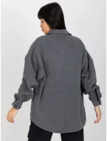 Košeľa DN KS 4005.99P tmavo šedá