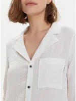 Dámska nočná košeľa 000QS7141E 100 biela - Calvin Klein