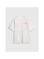 Dievčenské tričko oversize s potlačou 4F 4FJRAW25TTSHF2935-11S