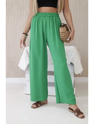 Nohavice so širokými nohavicami zelené Nohavice so širokými nohavicami zelené