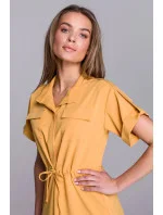 Dámske košeľové šaty Yellow S298 - Stylove Dámske košeľové šaty Yellow S298 - Stylove