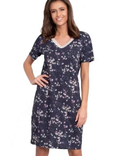 Dámska nočná košeľa Evita tmavo modrá - Italian Fashion