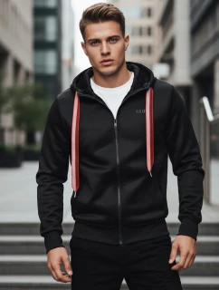 Pánska mikina s kapucňou čierna FashionStreet BX5858