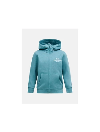 Mikina PEAK PERFORMANCE Original Zip Hood Junior, modrá Mikina PEAK PERFORMANCE Original Zip Hood Junior, modrá