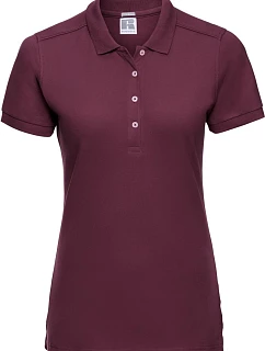 Russell Athletic 566F Dámske elastické piqué polo tričko 10.566F bordová