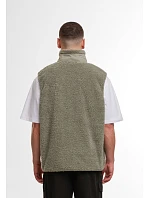 Build your Brand BY 407 Unisexová fleecová vesta „Bonded Sherpa“ 56.0407 bledo olivová