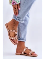 Damskie Klapki Z Dużymi Ćwiekami Nude Mercure