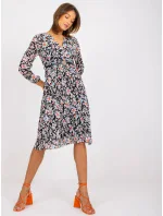 Šaty DHJ SK 10536A 1.80 čiernobielych