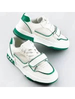 Bielo-zelené dámske dvojfarebné tenisky "adidasky" (AD-585)
