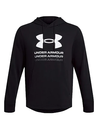 Pánska mikina Under Armour UA Rival Terry Graphic Hoodie, čierna, 1386047 001 Pánska mikina Under Armour UA Rival Terry Graphic Hoodie, čierna, 1386047 001