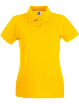Fruit of the Loom Lady-Fit Premium Polo Dámske piqué polo 16.3030 slnečnica Fruit of the Loom Lady-Fit Premium Polo Dámske piqué polo 16.3030 slnečnica