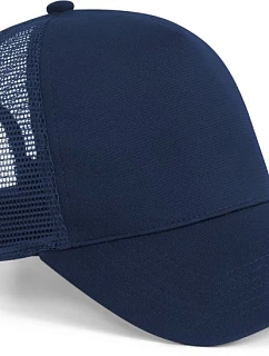 Beechfield B 642 5-panelová snapbacková čiapka „Microknit Trucker“ 53.0642 francúzska námornícka modrá