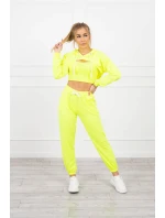 Bavlnená 3dielna sada žltá neónová Bavlnená 3dielna sada žltá neónová