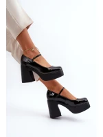 Dámske lakované topánky Big Star NN274004 black Dámske lakované topánky Big Star NN274004 black