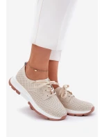 Skórzane Półbuty Damskie Z Przypinką Artiker 54C1811 Beżowe