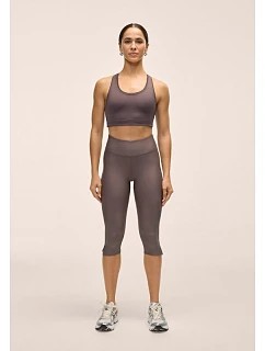 Dámske tréningové legíny CASALL Capri Slit Regular Waist Tights, šedá farba