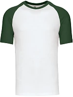 Kariban K 330 Baseballové tričko 20.K330 biele/lesná zeleň Kariban K 330 Baseballové tričko 20.K330 biele/lesná zeleň