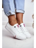 Dámske kožené tenisky Big Star GG274005 White-Red