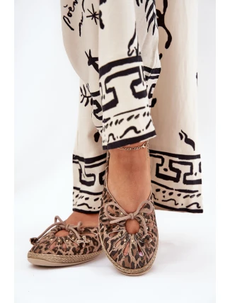 Ploché baleríny z prírodnej leopardej kože Zazoo 10179 brown Ploché baleríny z prírodnej leopardej kože Zazoo 10179 brown