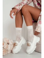 DÁMSKE AŽUROVÉ PONOŽKY CC 0989.005