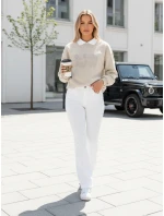 Dámska mikina HAPIRES s nadrozmernou potlačou cappuccino FashionStreet BY1483 Dámska mikina HAPIRES s nadrozmernou potlačou cappuccino FashionStreet BY1483