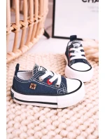 Dziecięce Klasyczne Niskie Trampki BIG STAR HH374195 Granatowe