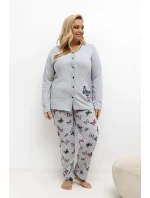 Pohodlné pyžamo pre plnoštíhly model 221199 Forever Pink Pohodlné pyžamo pre plnoštíhly model 221199 Forever Pink